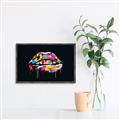 Picture of Graffiti Glow Lips _GroupedProduct_Rectangle_Landscape_Canvas_Framed_