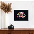 Picture of Graffiti Glow Lips _GroupedProduct_Rectangle_Landscape_Canvas_Framed_