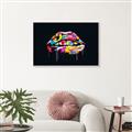 Picture of Graffiti Glow Lips _GroupedProduct_Rectangle_Landscape_Canvas_Framed_