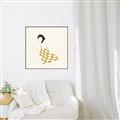 Picture of Lady in Squares _GroupedProduct_Square_Canvas_Framed_