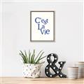 Picture of Cest La Vie in Blue _GroupedProduct_Rectangle_Portrait_Canvas_Framed_