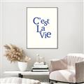 Picture of Cest La Vie in Blue _GroupedProduct_Rectangle_Portrait_Canvas_Framed_