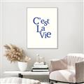 Picture of Cest La Vie in Blue _GroupedProduct_Rectangle_Portrait_Canvas_Framed_