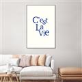 Picture of Cest La Vie in Blue _GroupedProduct_Rectangle_Portrait_Canvas_Framed_