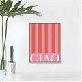 Picture of Ciao Stripes in Pink _GroupedProduct_Rectangle_Portrait_Canvas_Framed_