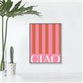 Picture of Ciao Stripes in Pink _GroupedProduct_Rectangle_Portrait_Canvas_Framed_