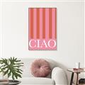 Picture of Ciao Stripes in Pink _GroupedProduct_Rectangle_Portrait_Canvas_Framed_