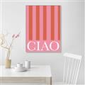 Picture of Ciao Stripes in Pink _GroupedProduct_Rectangle_Portrait_Canvas_Framed_