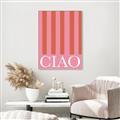 Picture of Ciao Stripes in Pink _GroupedProduct_Rectangle_Portrait_Canvas_Framed_