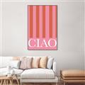 Picture of Ciao Stripes in Pink _GroupedProduct_Rectangle_Portrait_Canvas_Framed_