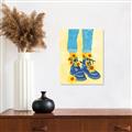 Picture of Sunflower Walk in Blue Shoes _GroupedProduct_Rectangle_Portrait_Unframed_Print_Only_