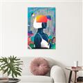 Picture of Luminous Blue Girl _GroupedProduct_Rectangle_Portrait_Unframed_Print_Only_
