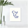 Picture of Cest La Vie in Blue _GroupedProduct_Rectangle_Portrait_Unframed_Print_Only_