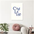 Picture of Cest La Vie in Blue _GroupedProduct_Rectangle_Portrait_Unframed_Print_Only_