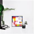 Picture of Vibrant Mosaic II _GroupedProduct_Square_Canvas_Framed_