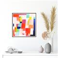 Picture of Vibrant Mosaic IV _GroupedProduct_Square_Canvas_Framed_