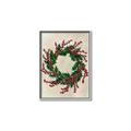 Picture of Holly Wreath _GroupedProduct_Rectangle_Portrait_Canvas_Framed_