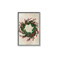 Picture of Holly Wreath _GroupedProduct_Rectangle_Portrait_Canvas_Framed_