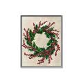 Picture of Holly Wreath _GroupedProduct_Rectangle_Portrait_Canvas_Framed_