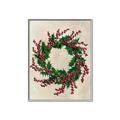 Picture of Holly Wreath _GroupedProduct_Rectangle_Portrait_Canvas_Framed_