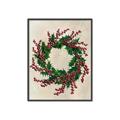 Picture of Holly Wreath _GroupedProduct_Rectangle_Portrait_Canvas_Framed_