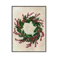 Picture of Holly Wreath _GroupedProduct_Rectangle_Portrait_Canvas_Framed_