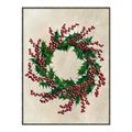 Picture of Holly Wreath _GroupedProduct_Rectangle_Portrait_Canvas_Framed_