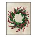 Picture of Holly Wreath _GroupedProduct_Rectangle_Portrait_Canvas_Framed_