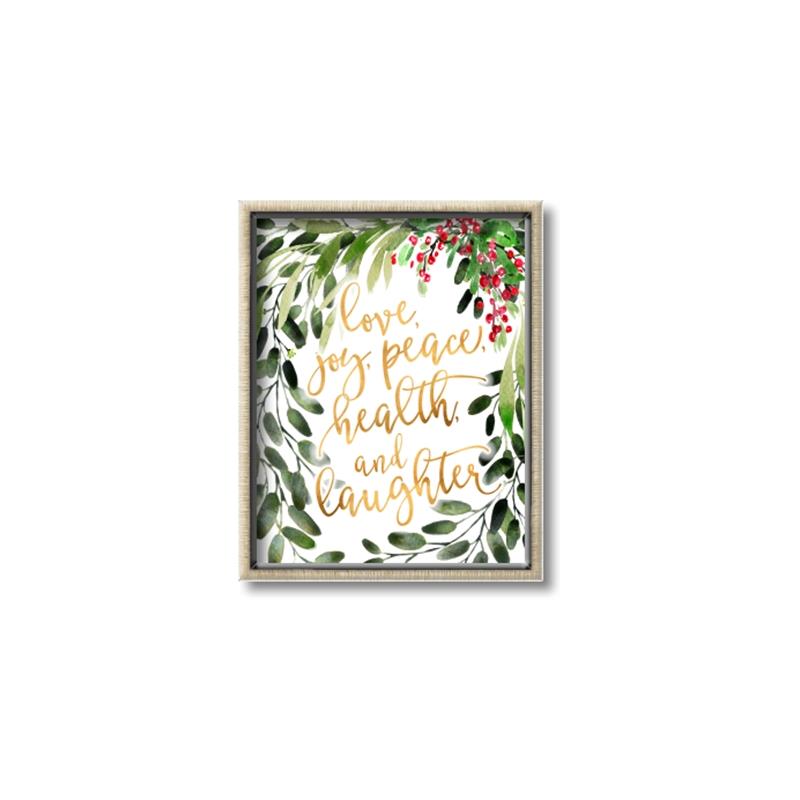 Picture of Holiday Wishes Wreath _GroupedProduct_Rectangle_Portrait_Canvas_Framed_