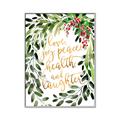 Picture of Holiday Wishes Wreath _GroupedProduct_Rectangle_Portrait_Canvas_Framed_