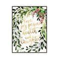 Picture of Holiday Wishes Wreath _GroupedProduct_Rectangle_Portrait_Canvas_Framed_