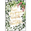 Picture of Holiday Wishes Wreath _GroupedProduct_Rectangle_Portrait_Canvas_Framed_