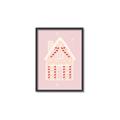 Picture of Pink Gingerbread House _GroupedProduct_Rectangle_Portrait_Canvas_Framed_