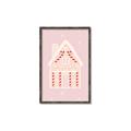 Picture of Pink Gingerbread House _GroupedProduct_Rectangle_Portrait_Canvas_Framed_