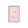Picture of Pink Gingerbread House _GroupedProduct_Rectangle_Portrait_Canvas_Framed_