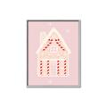 Picture of Pink Gingerbread House _GroupedProduct_Rectangle_Portrait_Canvas_Framed_