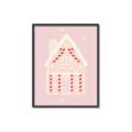 Picture of Pink Gingerbread House _GroupedProduct_Rectangle_Portrait_Canvas_Framed_