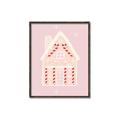 Picture of Pink Gingerbread House _GroupedProduct_Rectangle_Portrait_Canvas_Framed_