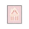 Picture of Pink Gingerbread House _GroupedProduct_Rectangle_Portrait_Canvas_Framed_