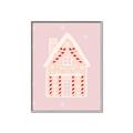 Picture of Pink Gingerbread House _GroupedProduct_Rectangle_Portrait_Canvas_Framed_