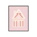 Picture of Pink Gingerbread House _GroupedProduct_Rectangle_Portrait_Canvas_Framed_