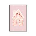 Picture of Pink Gingerbread House _GroupedProduct_Rectangle_Portrait_Canvas_Framed_