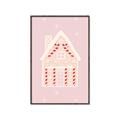 Picture of Pink Gingerbread House _GroupedProduct_Rectangle_Portrait_Canvas_Framed_