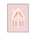 Picture of Pink Gingerbread House _GroupedProduct_Rectangle_Portrait_Canvas_Framed_