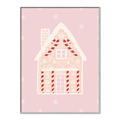 Picture of Pink Gingerbread House _GroupedProduct_Rectangle_Portrait_Canvas_Framed_