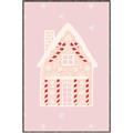 Picture of Pink Gingerbread House _GroupedProduct_Rectangle_Portrait_Canvas_Framed_