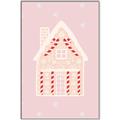 Picture of Pink Gingerbread House _GroupedProduct_Rectangle_Portrait_Canvas_Framed_