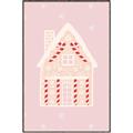 Picture of Pink Gingerbread House _GroupedProduct_Rectangle_Portrait_Canvas_Framed_