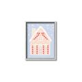 Picture of Blue Gingerbread House _GroupedProduct_Rectangle_Portrait_Canvas_Framed_