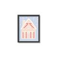 Picture of Blue Gingerbread House _GroupedProduct_Rectangle_Portrait_Canvas_Framed_